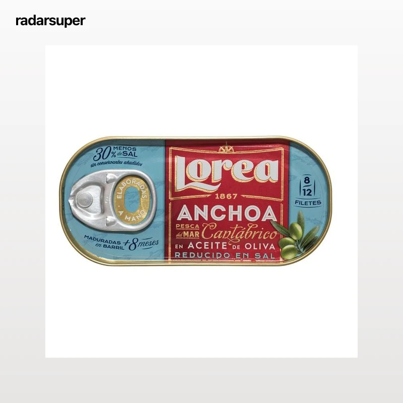 LOREA Filetes de anchoa del Cantábrico en aceite de oliva LOREA 30 g.