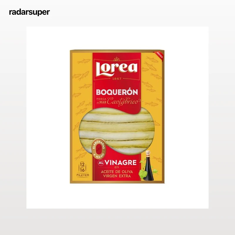 LOREA Filetes de boquerón del Cantábrico en aceite de oliva LOREA 120 g.