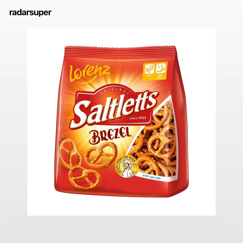 LORENZ Original saltletts Brezel (galleta salada en forma de lazo) con sal marina 150 g.