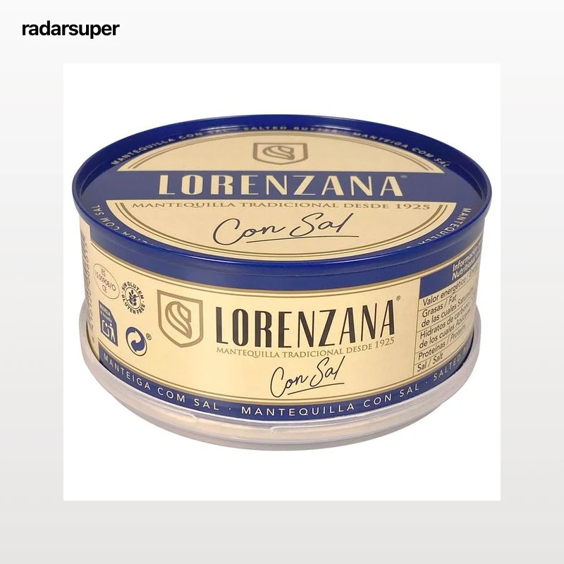 LORENZANA Lata de mantequilla tradicional con sal LORENZANA 250 g.