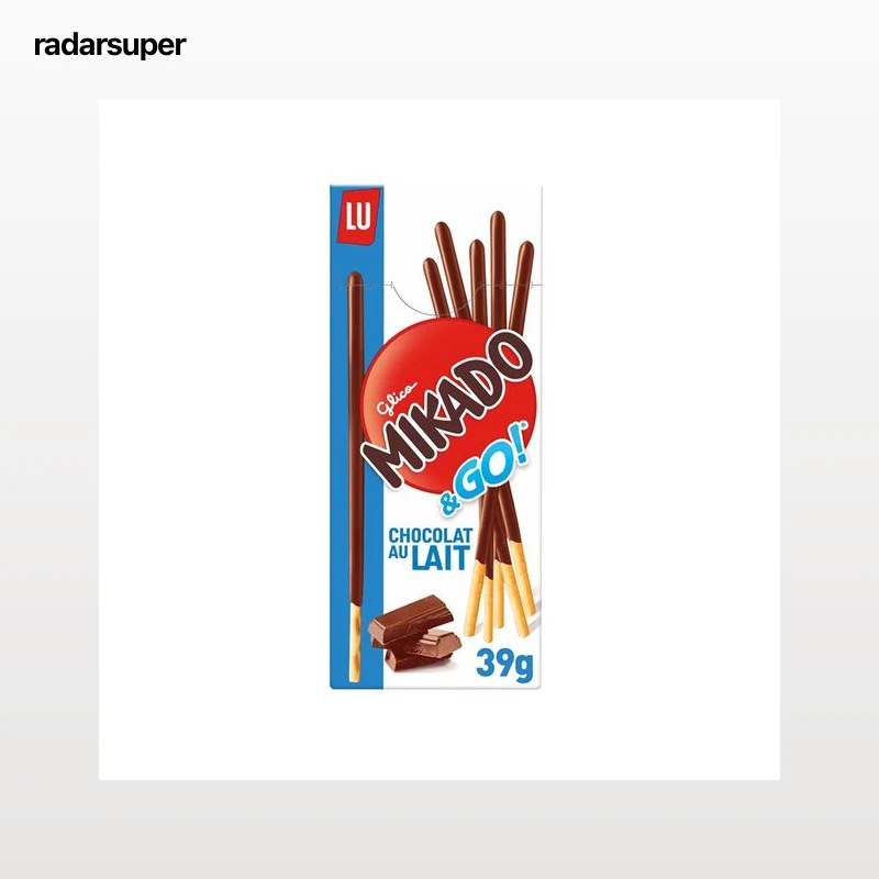 LU, MIKADO Galletas en forma palitos cubiertas de chocolate con leche 39 g.