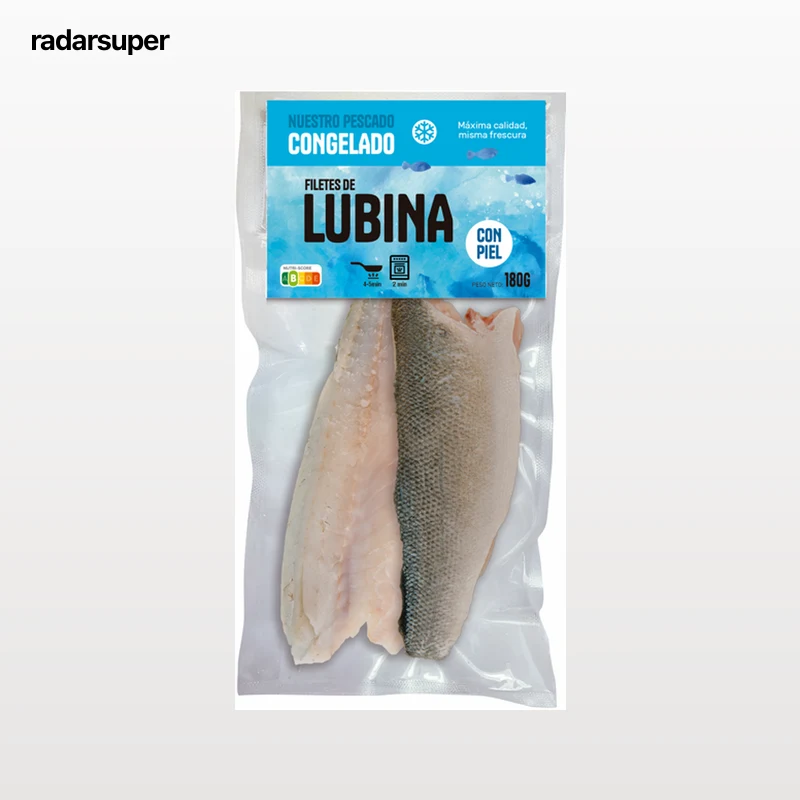 Lubina en filetes con piel 180g