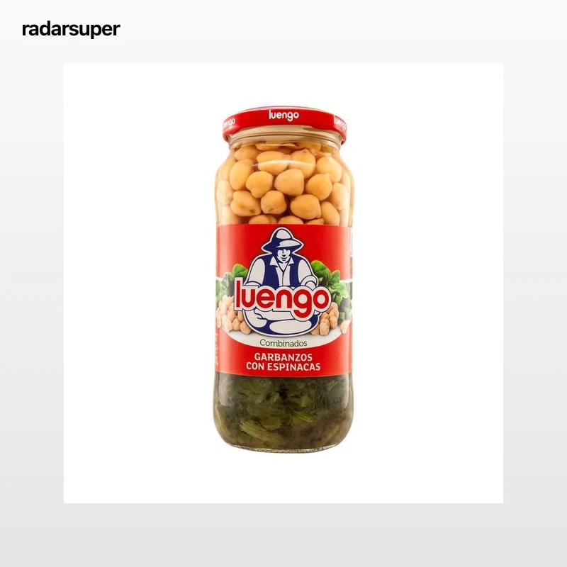 LUENGO Combinados Garbanzos con espinacas en tarro  400 g.