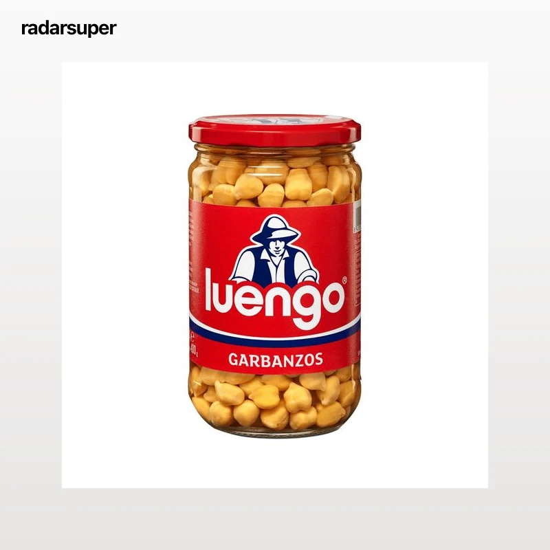 LUENGO Garbanzo cocido en frasco de 400 g.