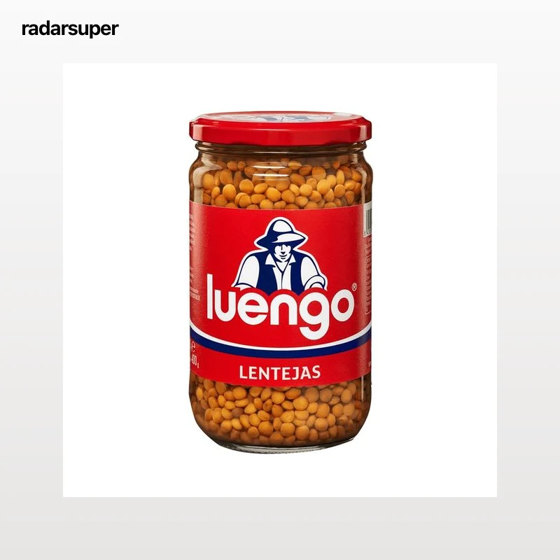 LUENGO Lenteja cocida frasco de 400 g.