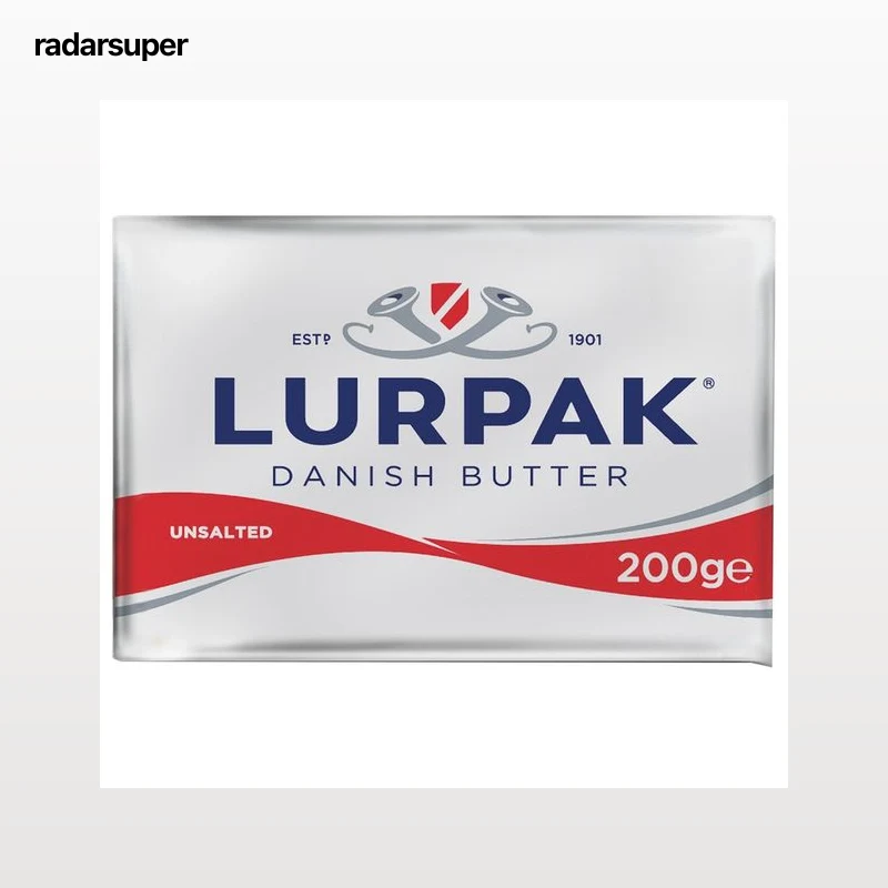 LURPAK Pastilla de mantequilla danesa sin sal 200 g.