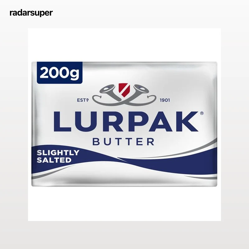 LURPAK Pastilla de mantequilla con sal, elaborada con leche de Dinamarca 200 g.