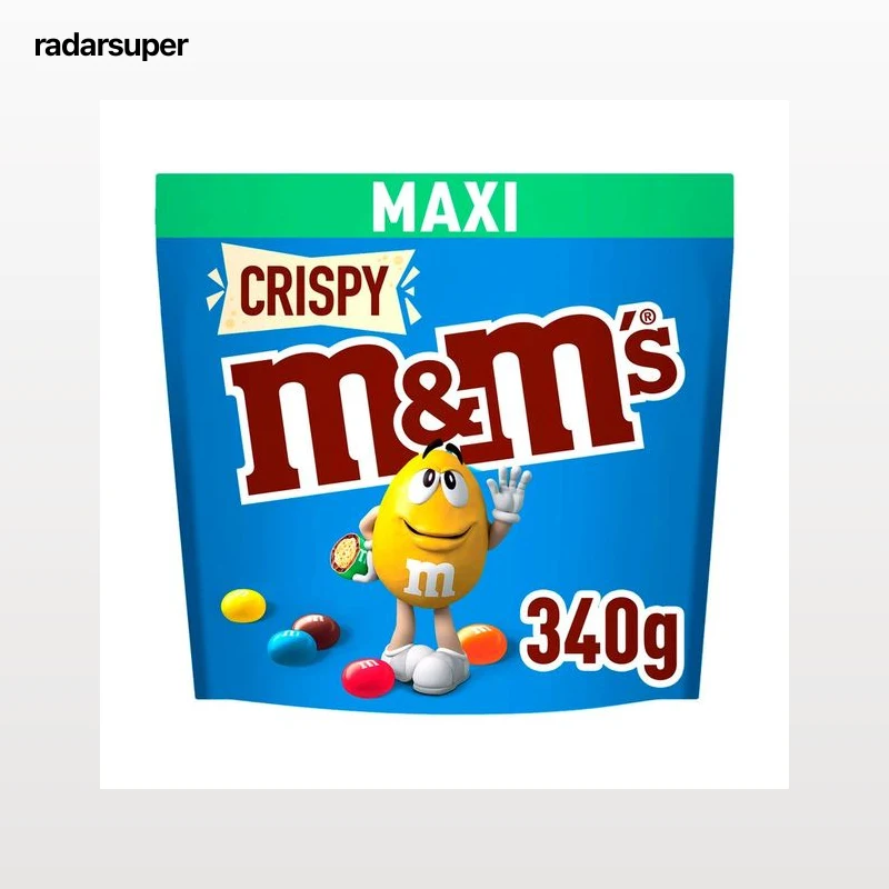 M&M"S Bolitas de arroz crujiente cubiertos de chocolate con leche 340 g.