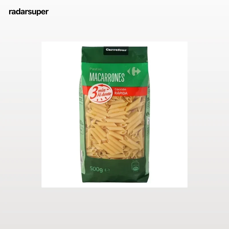 Macarrones cocción rápida Carrefour 500 g.