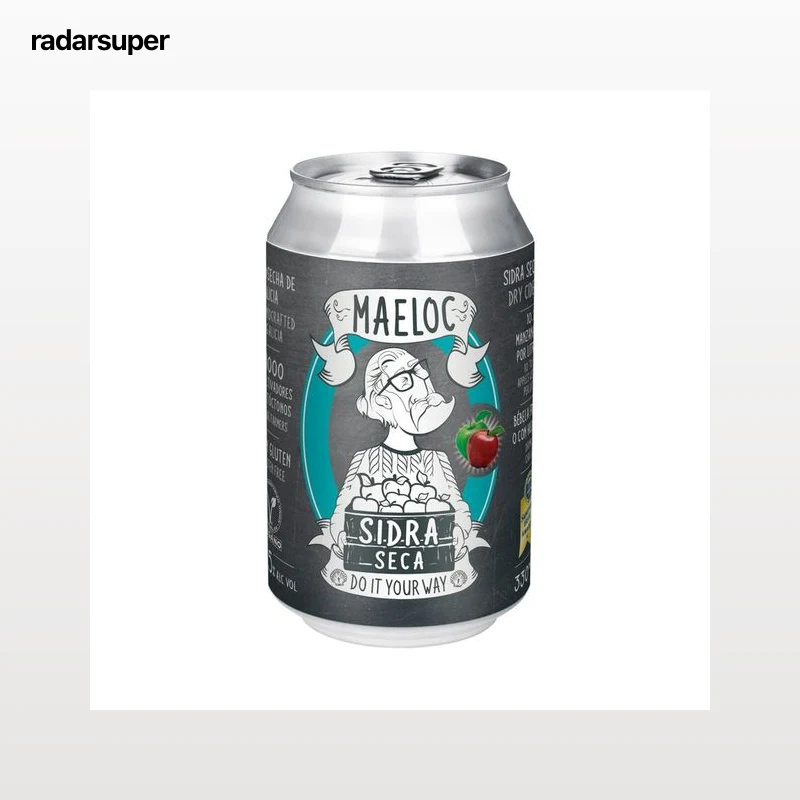 MAELOC Cider seca de manzana cosechadas en Galicia lata de 33 cl.