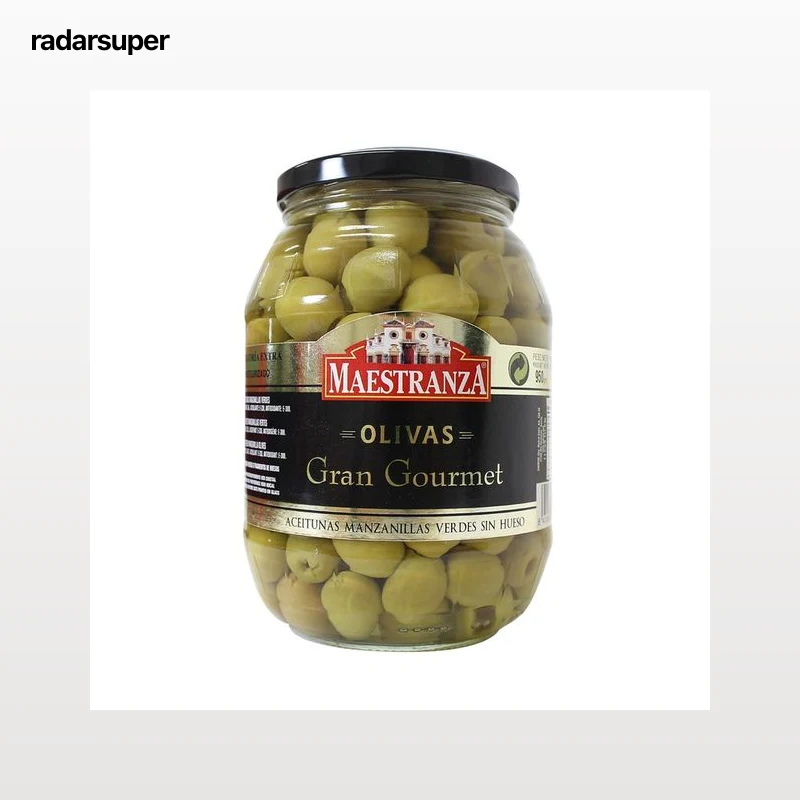 MAESTRANZA Aceitunas verdes manzanilla sin hueso MAESTRANZA GRAN GOURMET bote de 450 g.