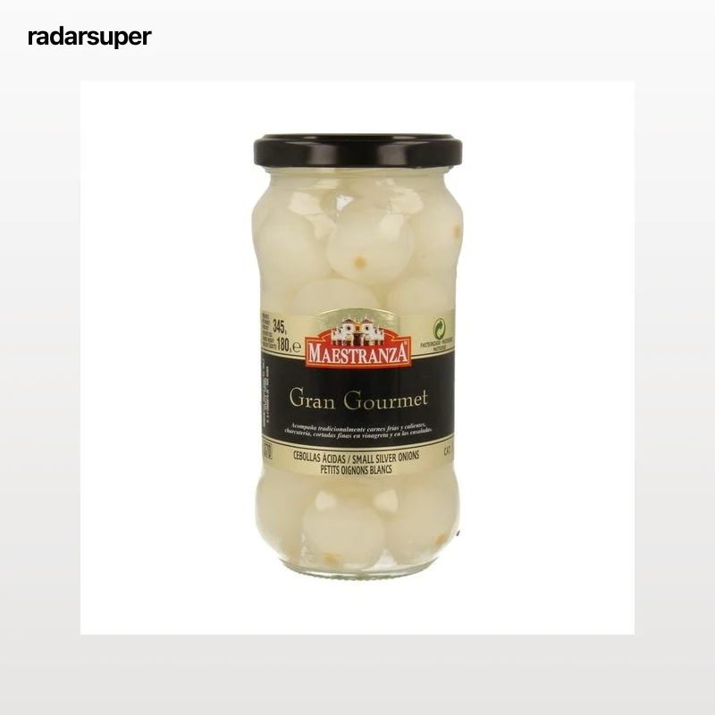 MAESTRANZA Cebollitas en vinagre GRAN GOURMET frasco de 180 g.