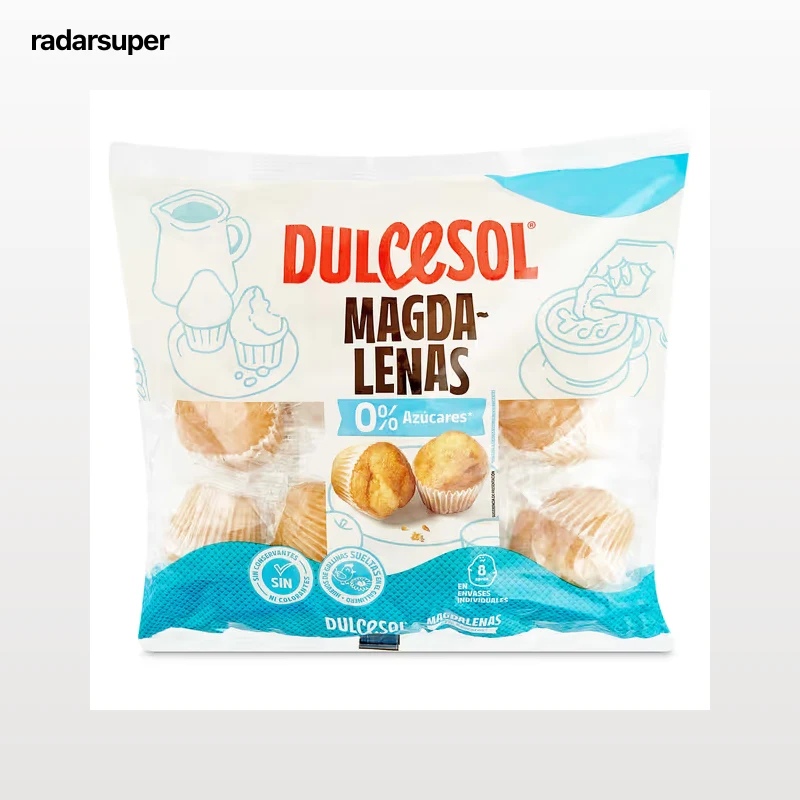 Magdalenas 0% azúcares añadidos Dulcesol 240 g