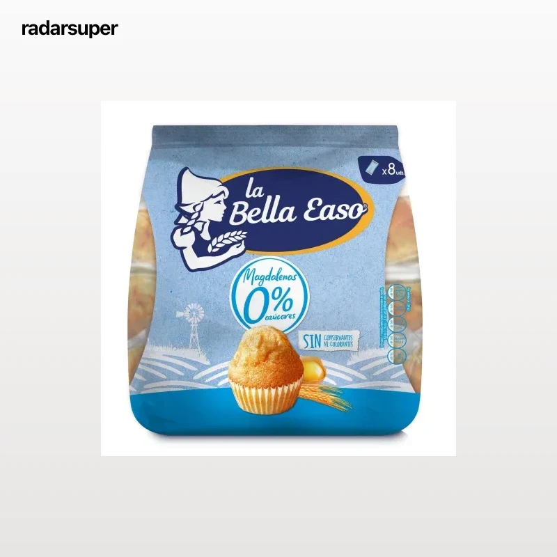 Magdalenas 0% azúcares La Bella Easo 8 ud.