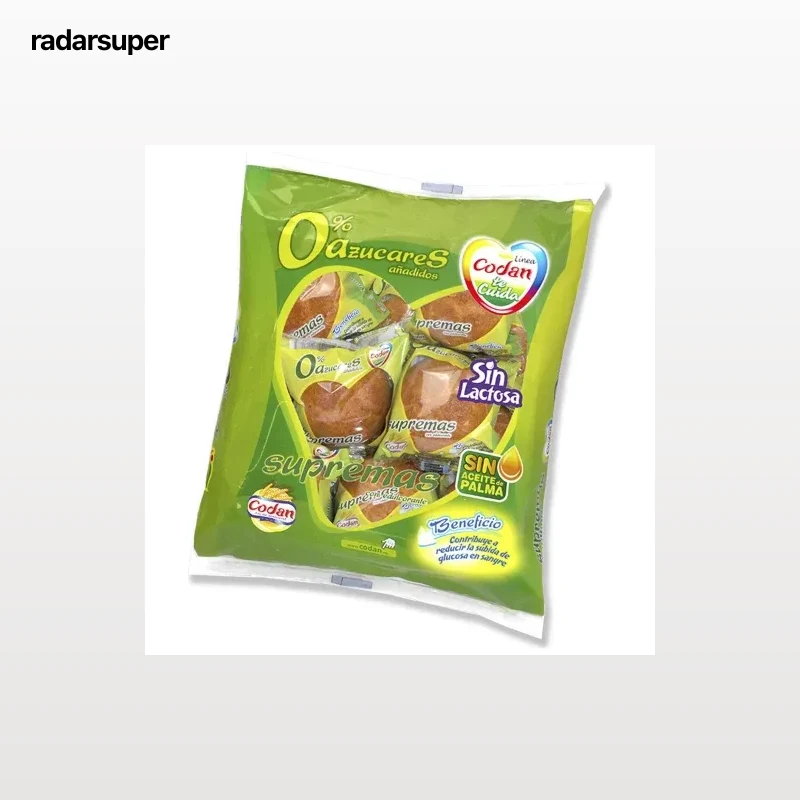 Magdalenas supremas sin azúcar añadido Codan sin lactosa  350 g.