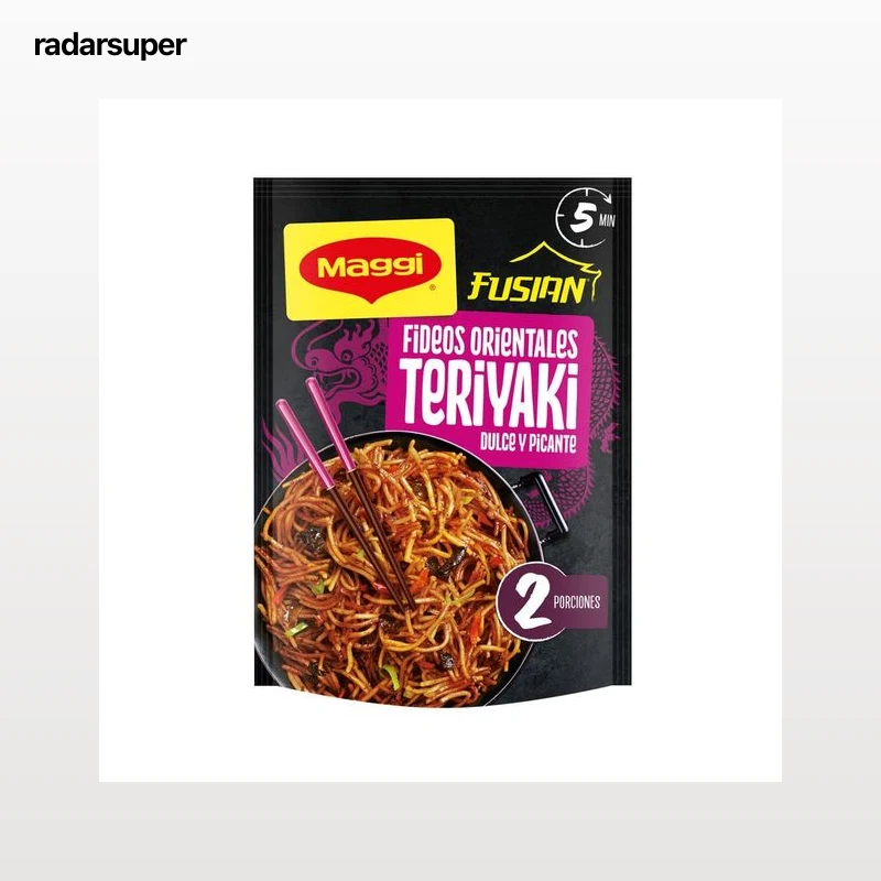 MAGGI Fideos orientales instantáneos (noodles) con salsa teriyaki 130 g.