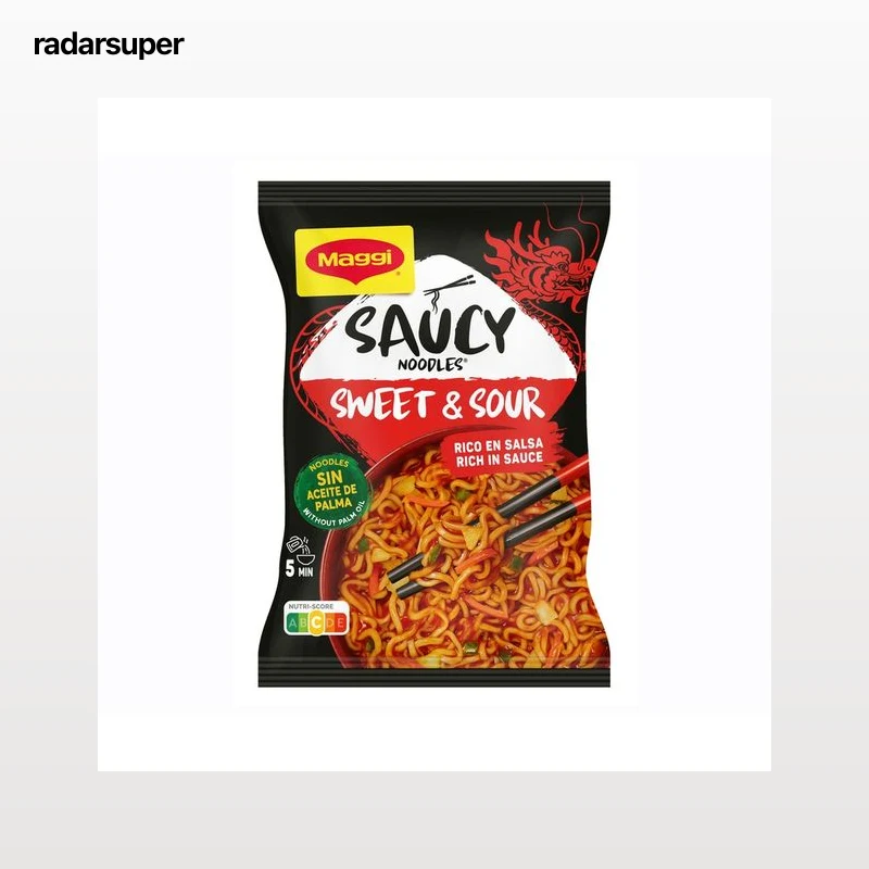 MAGGI Noodles fideos instantáneos saucy sweet&sour 128 gr.