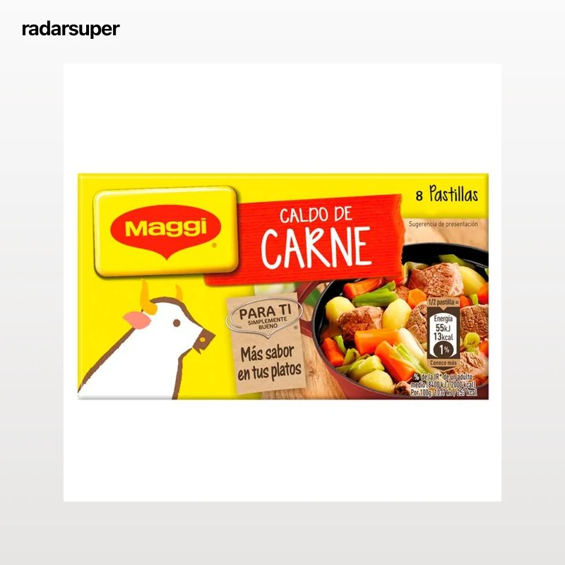 MAGGI Pastillas de caldo de carne 8 ud. 110 g.