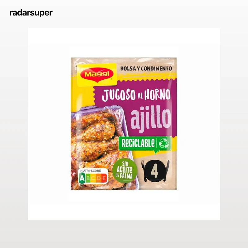 MAGGI Sazonador de pollo al ajillo MAGGI DIRECTO AL HORNO 34 g.