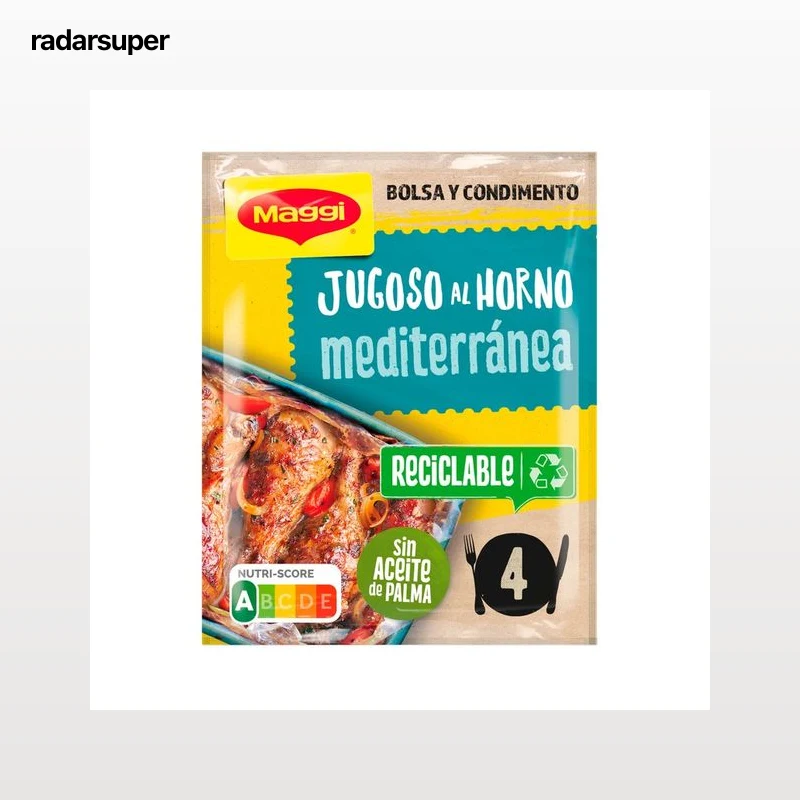 MAGGI Sazonador receta Mediterránea Jugoso al horno sobre de 31 g.