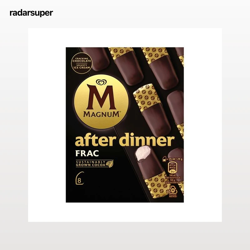 MAGNUM After dinner frac de Frigo Mini helados de nata recubierto de chocolate 8 x 35 ml.