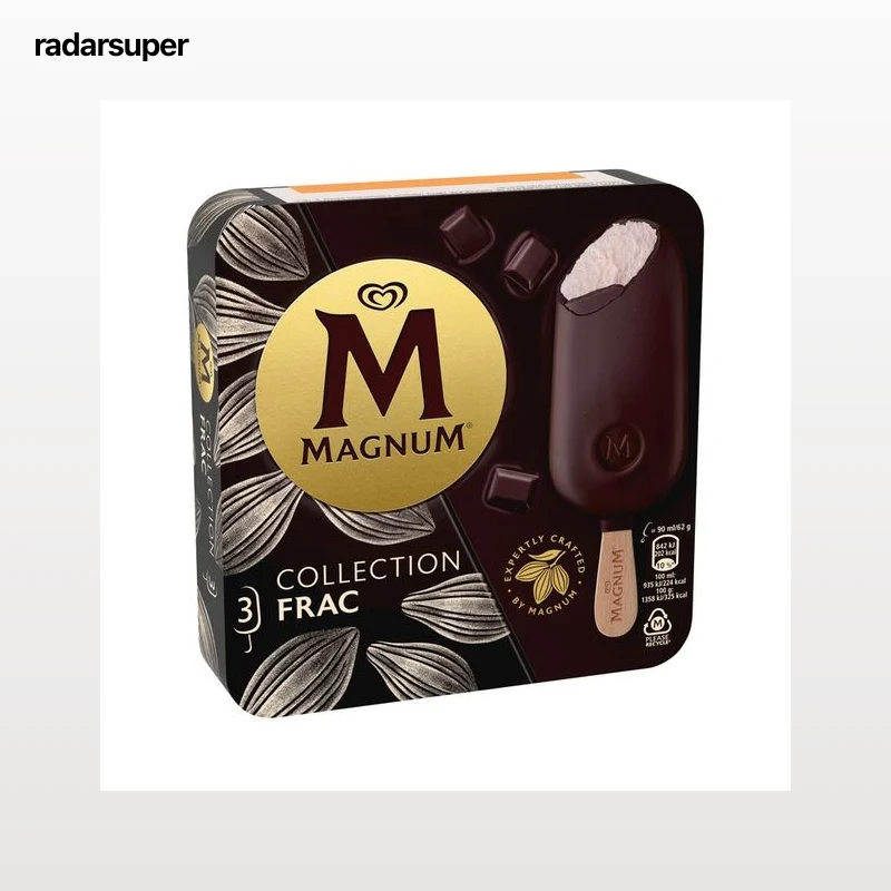 MAGNUM Collection frac bombón helado de nata recubierto de chocolate 3 x 90 ml.