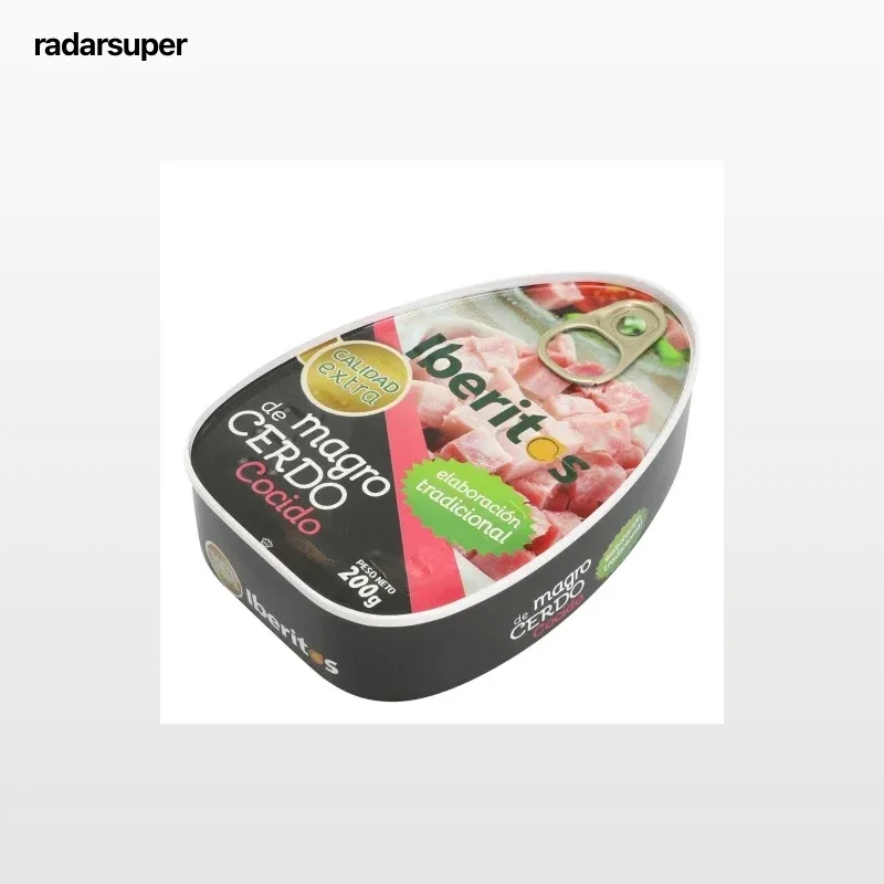 Magro de cerdo cocido Iberitos lata de 200 g.