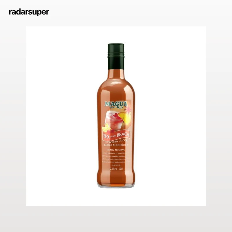MAGUA Cocktail con vodka, licor de melocotón y zumos de maracuya y naranja MAGUA botella de 70 cl.