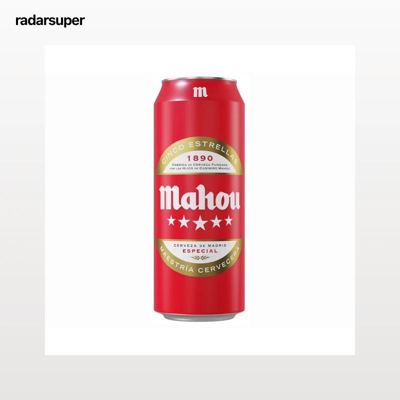 MAHOU 5 ESTRELLAS Cerveza lata 50 cl.