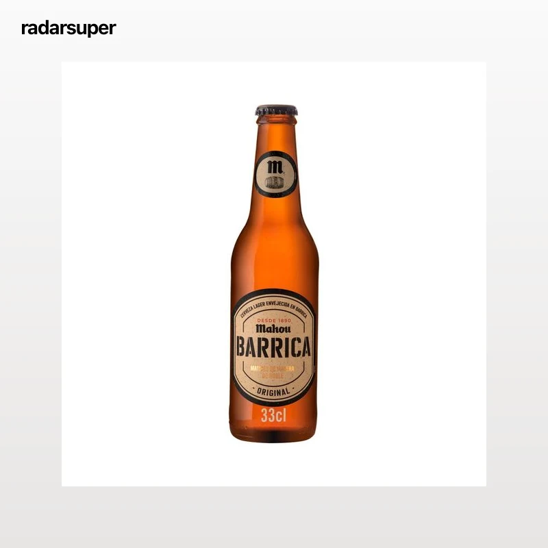 MAHOU BARRICA Cerveza rubia Premium de barrica matices de madera 33 cl