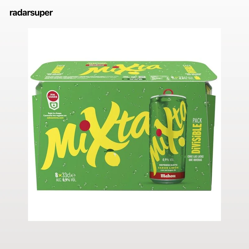 MAHOU Cerveza mixta pack latas 8 x 33 cl.