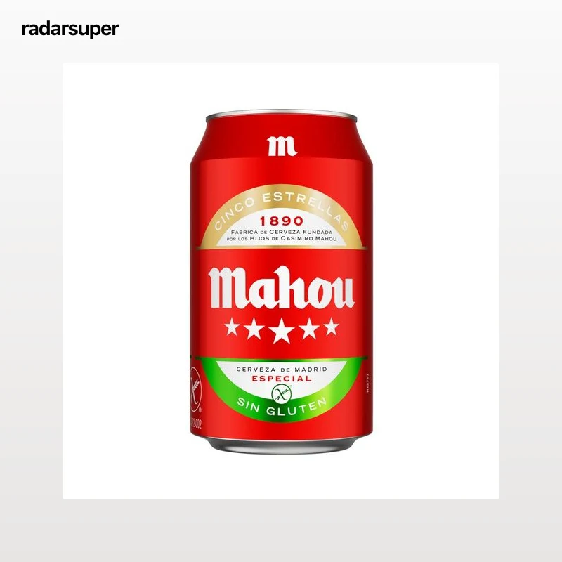 MAHOU Cerveza sin gluten lata de 33 cl.