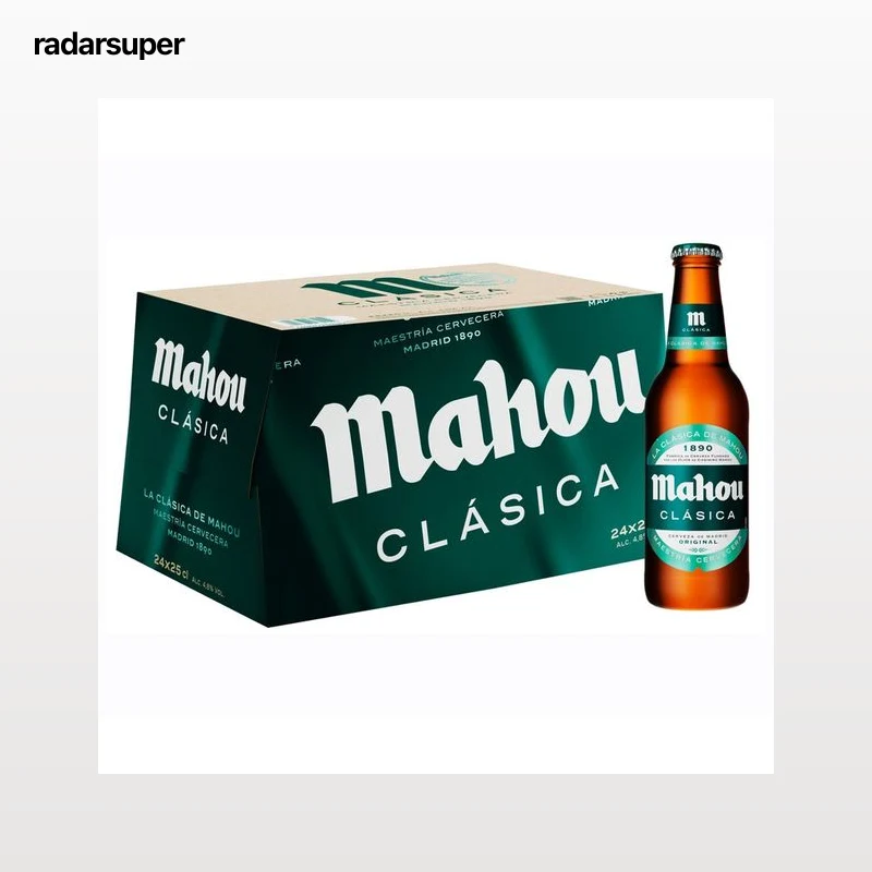 MAHOU CLASICA Cerveza  pack 24 botellas. 25 cl.