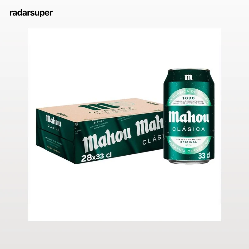 MAHOU CLASICA Cervezas pack de 28 latas de 33 cl.