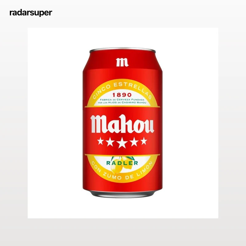 MAHOU RADLER Cerveza con zumo natural de limón lata 33 cl.