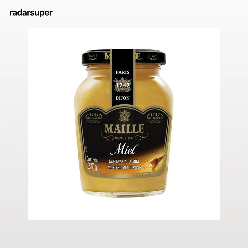 MAILLE Mostaza a la miel frasco de 230 g.