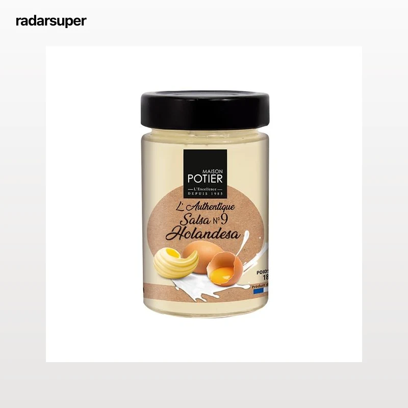MAISON POTIER Salsa Holandesa, de mantequilla y zumo de limón concentrado 180 g.