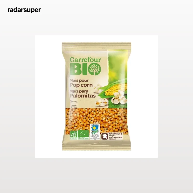 Maíz crudo para palomitas ecológico Carrefour Bio 350 g.