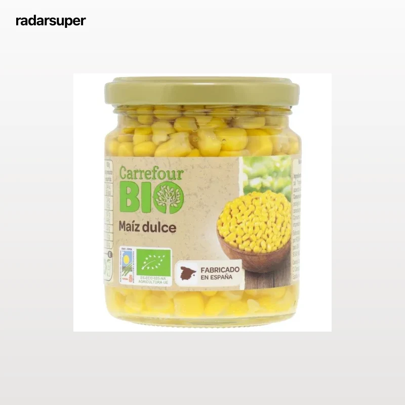 Maíz dulce ecológico Carrefour Bio 160 g.