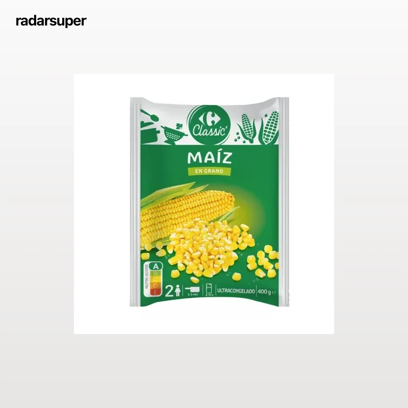 Maíz dulce en grano Carrefour 400 g.
