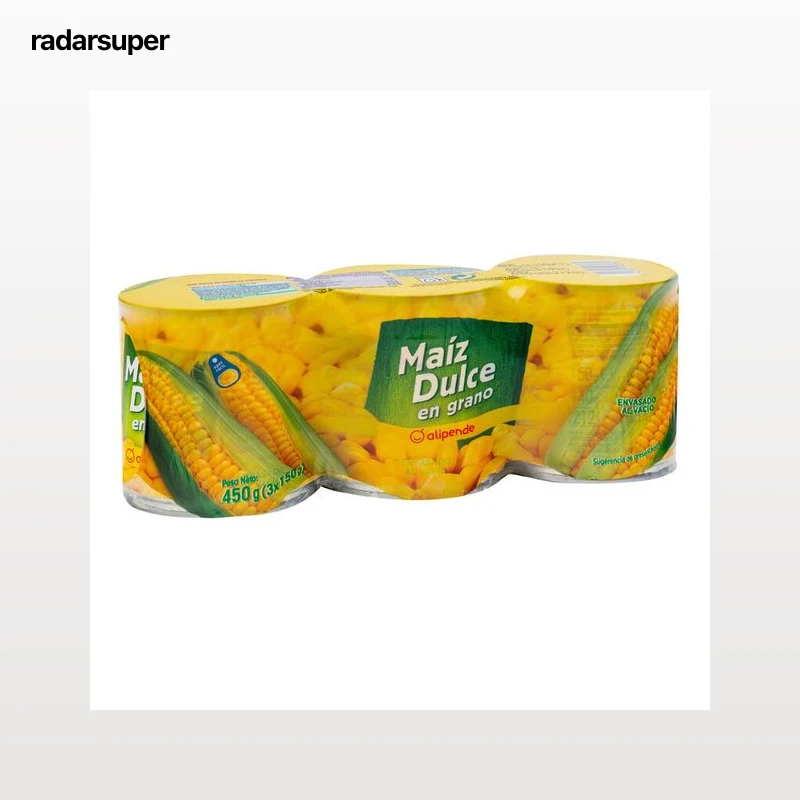 Maiz dulce en grano Alipende pack 3