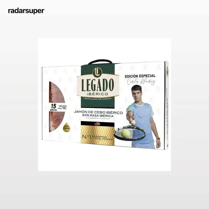 Maletín de Jamón de Cebo Ibérico 50% Raza Ibérica en lonchas El Pozo sin gluten y sin lactosa 15 sobres de 50 g