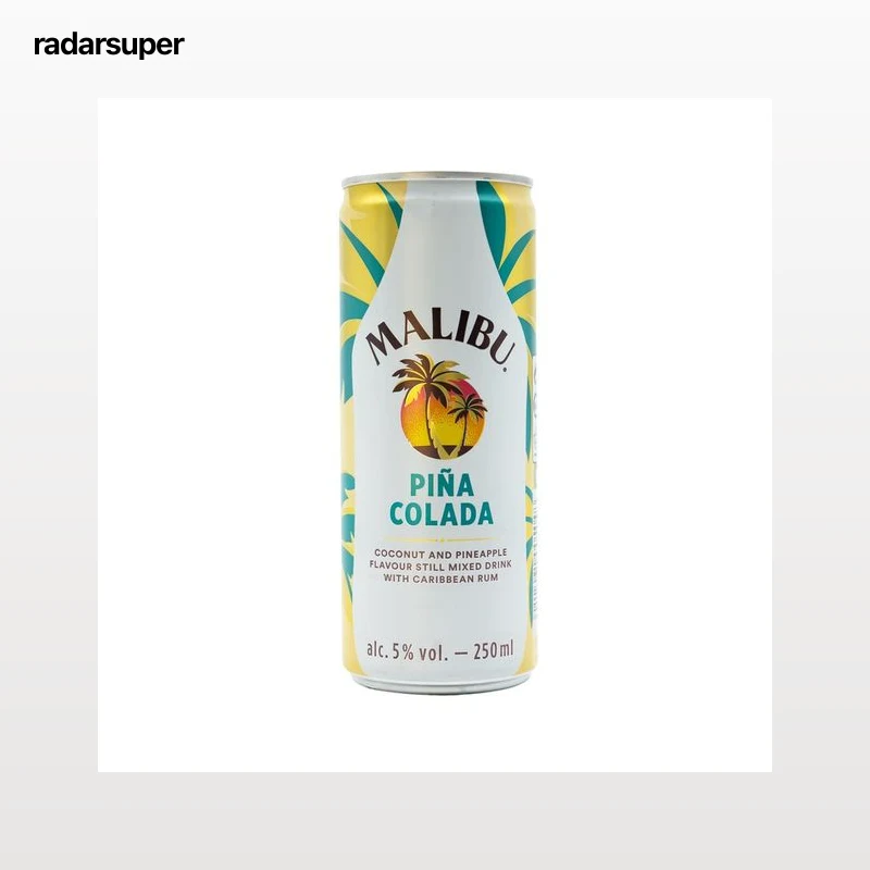 MALIBU Combinado de ron blanco caribeño con un toque de coco y piña (Piña colada) lata 25 cl.