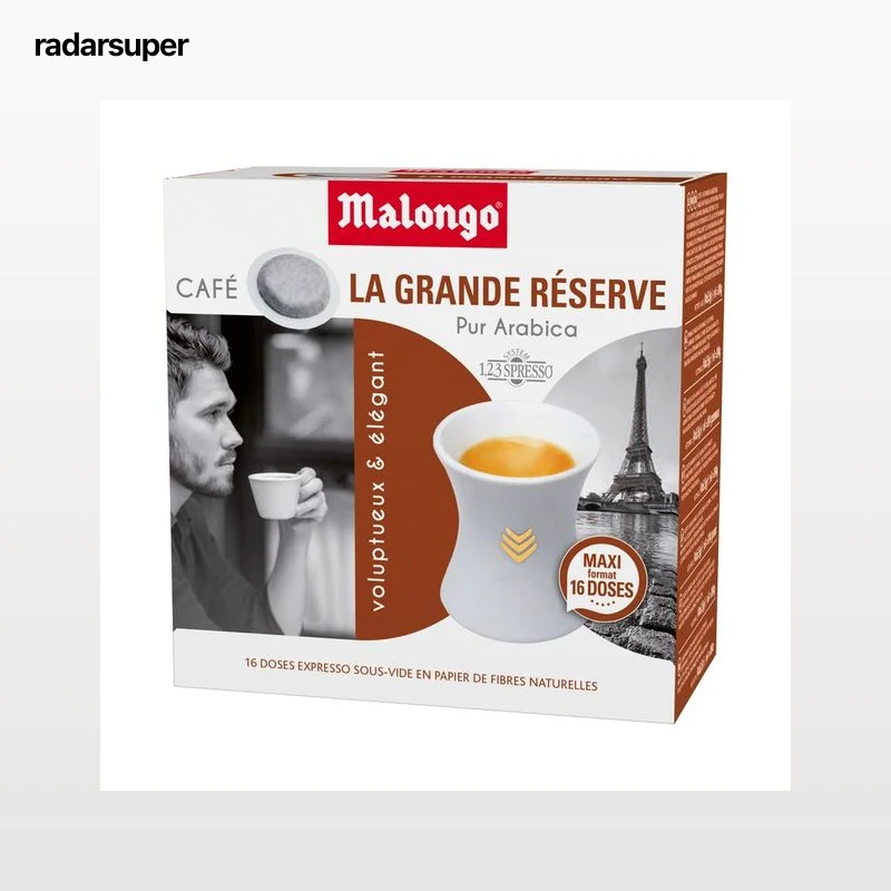 MALONGO Café en cápsulas gran reserva espresso Puro Arábica 16 uds.