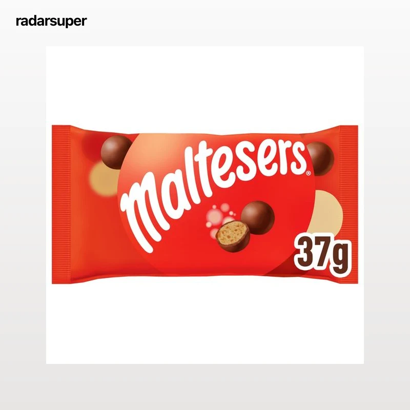 MALTESERS Bolas de chocolate con leche rellenas de leche malteada 37 g.