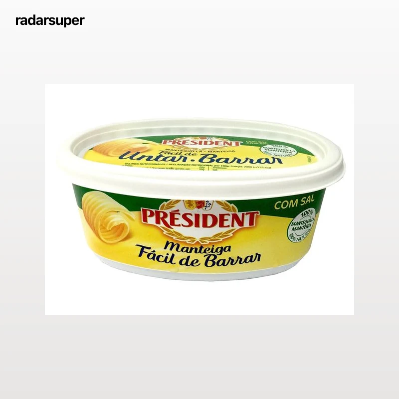 MANTEIGA PRESIDENT FÁCIL BARRAR COM SAL 250G