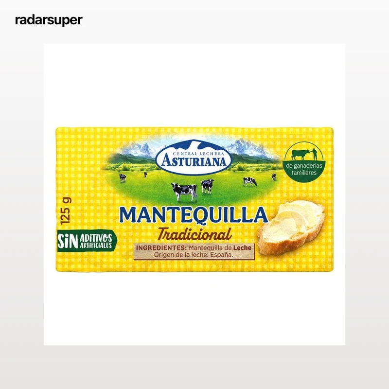 Mantequilla pastilla Asturiana 125gr Tradicional