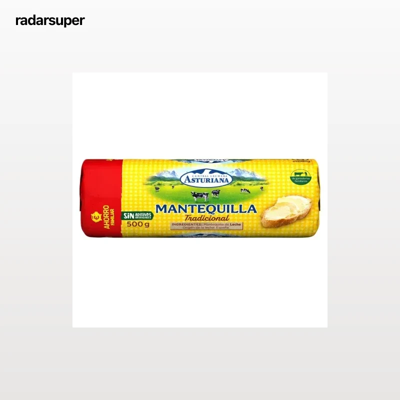 Mantequilla tradicional Central Lechera Asturiana 500 g.