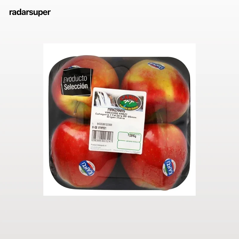 Manzana kanzi selección Carol bandeja 4 ud 1 Kg aprox