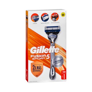 Máquina de barbear recarregável Gillette Fusion Sport 5 lâminas